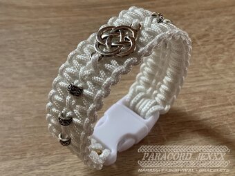 PARACORD náramek (17 cm) white - 3