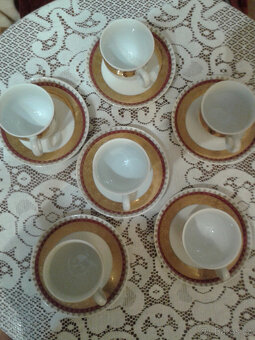 zlacené porcelánové hrnky 6 ks - 3