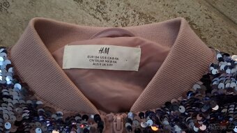 Mikina s flitry H&M dívčí velikost 134 - 3