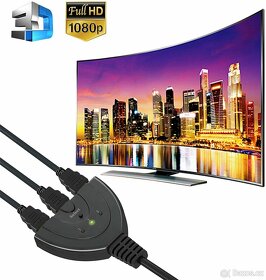 Rozšiřovač HDMI pro připojení tří zařízení do jednoho HDMI - 3