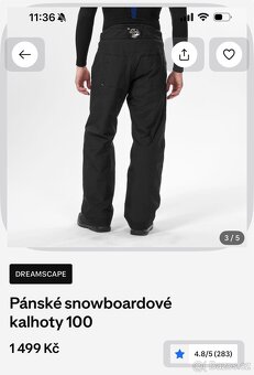 snowboardové/ lyžařské kalhoty 100, velikost M - 3