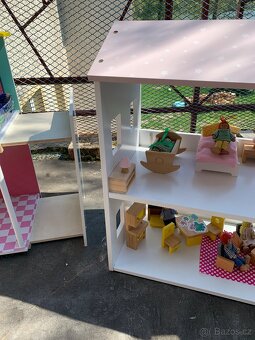 Domečky pro dřevěné panenky s příslušenstvím, pro Barbie - 3