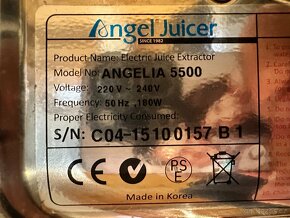 Dvouhřídelový odšťavňovač Angel Juicer 5500 - 3