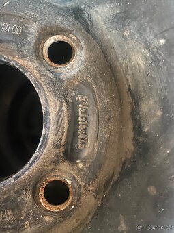 Plechové disky 14” 4x108 a letní pneu 185/65/R14 - 3