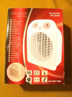 V ventilátor , topidlo, ohřivač 2000W Nový Teplovzdušný - 3