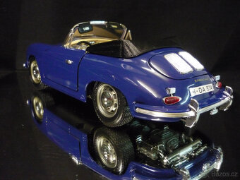 Porsche 356 B Cabrio modré Bburago 1/18 - 3