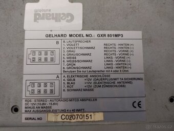 Gelhard model no: GXR 801 MP3 - 3