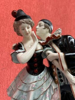 Velké sousoší HARLEKÍN A KOLUMBÍNA ROYAL DUX - originál. - 3