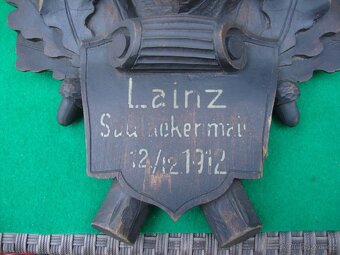 Starožitná Mufloní trofej Muflon 1912 medailové rozměry top - 3