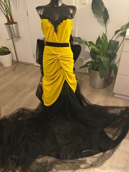 Dolce Gabanna saty plesove zlute cerne tylove 38 - 3