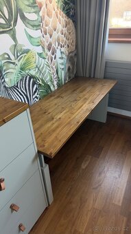 Designový polohovací stůl (dubový masiv) - 3