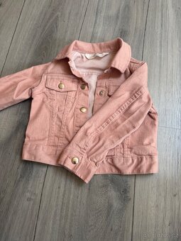 Džínová růžová bunda H&M vel. 2-3 roky - 3