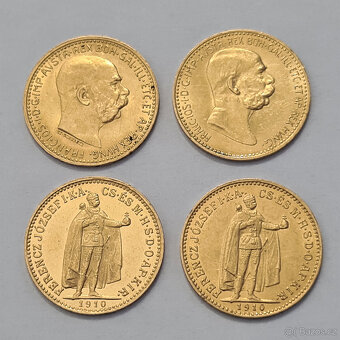 4 x zlatá R-U 10 Koruna - 3