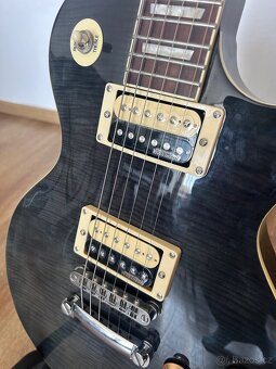 Vintage V100 Flamed Thru Black Elektrická kytara - 3