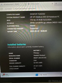 HP EliteBook 830 G8 i5/16GB/ 240 GB SSD – TOP STAV + záruka - 3