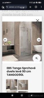 Sprchové dveře z čirého skla se šířkou 90 cm v provedení na - 3