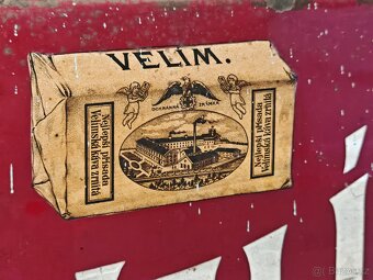 Stará smaltovaná cedule Velímská zrnitá - 3