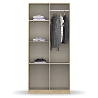 Šatní skříň CELIA 3120 - bílá/bílá vysoký lesk (SCONTO) - 3