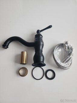 Retro umyvadlová baterie – černá matná - 3