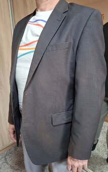 Pánské sako tmavě šedé Canda XL - 3