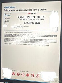 One Republic 5.10.2025 Praha O2 arena - 3