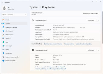Herni PC - Ryzen 5, 16GB RAM, SSD+HDD, RX5600XT, WIN11 - 3