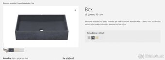 Umyvadlo na desku Gravelli BOX antracit - 3