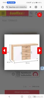 Komoda dub Sonoma/bílá - 3