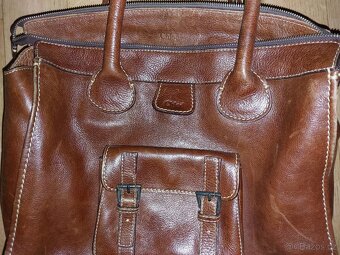 Větší kožená kabelka Chloé, hnědá, retro styl - 3