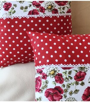 Dva povlaky na polštářky máky - 3