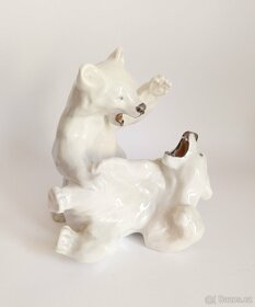 Velká porcelánová figura ledních medvědů - Kodaň - 3