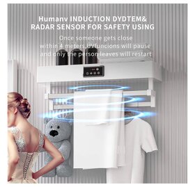 QL inteligentní elektrický ohřívač ručníků s UV desinfekcí - 3