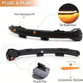 Dynamické blinkry LED VW Golf 7 VII MK7.5 JETTA MK7 - 3