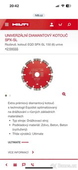 Diamantový kotouč Hilti 150 - 3