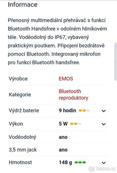 Bluetooth reproduktor Emos Tiffy, šedý - 3