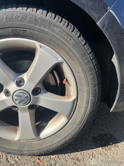 Alu 4x disky Volkswagen 15" + pneu (na dojezd) - 3