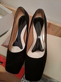 Lodičky semiš, černé, vel. 38 - 3