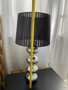 Designová lampa, Lampička na noční stolek , stříbrná , chrom - 3