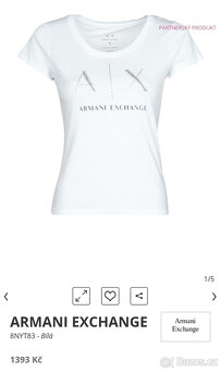 Nové tričko s kamínky ARMANI EXCHANGE vel.S - 3