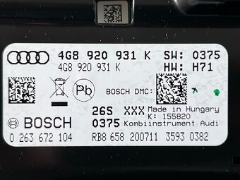 Budíky naftové 4G8920931K Audi A7 4G sportback r.v. 2012 - 3