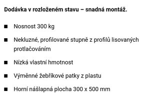 Montážní hlinikové schůdky nosnost 300kg - 3