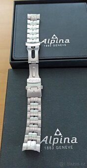Nerezový tah k hodinkám Alpina, rozteč 22 mm - 3