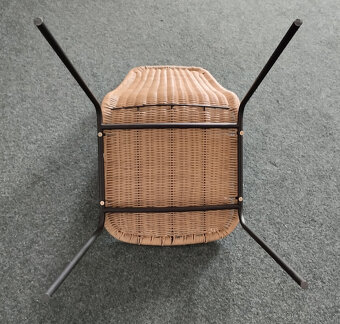 Designová židle JYSK, ratanový vzhled, kov, stylový solitér - 3