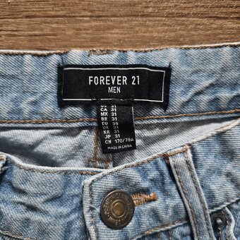 Pánské džínové kraťasy Forever 21 vel 38 - 3