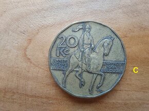 20 Kč dvacet korun dvacetikoruna 2000 svatý Václav mince - 3
