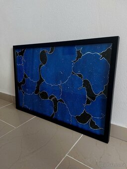 Originální akrylový obraz "Půlnoční květ" - 3