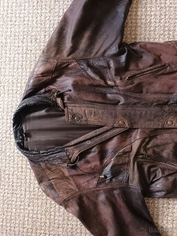 Pánská kožená bunda vel.52 (xxl), jemná kůže, nošená - 3
