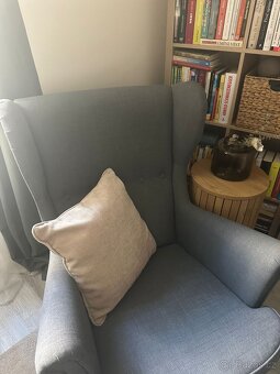 Křeslo “Ušák” IKEA s podnožkou - 3