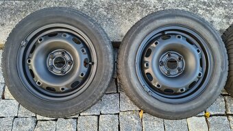 4ks plechové disky 14" 5x100 Fabia, 2x celoroční pneu NEXEN - 3
