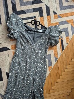 Nádherné plesové / večerní nové flitrovane šaty vel 42 - 3